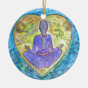 Yoga Keramik Ornament