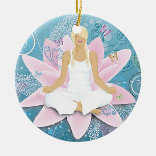 Yoga Keramikornament (Vorne)