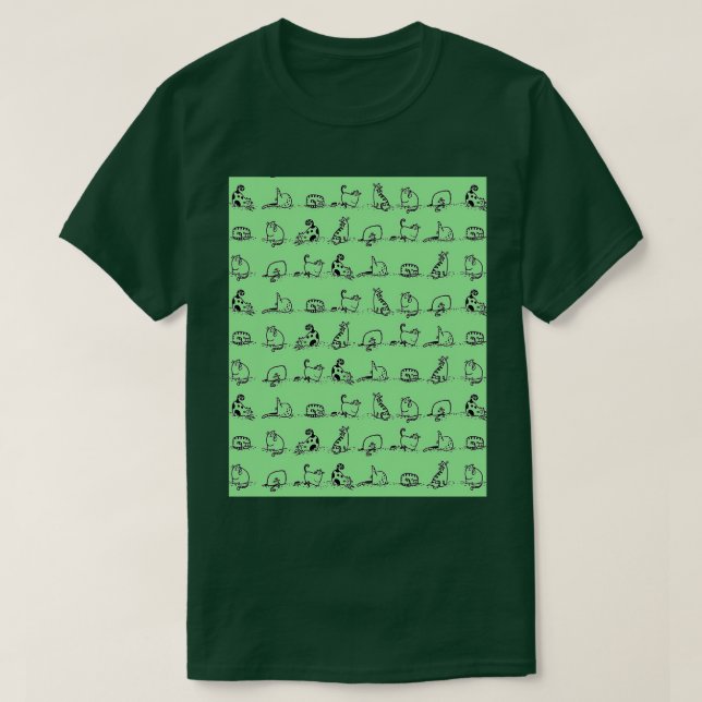 Yoga-Klasse für Katzen bei hellgrüner Katze T-Shirt (Design vorne)
