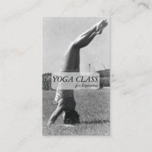 Yoga Kopfstand-Pose Vintage Visitenkarte