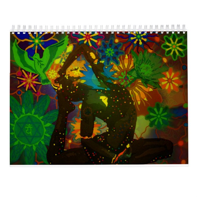 Yoga-Kunst-Kalender durch Karmym für 2016 Kalender (Rückseite)