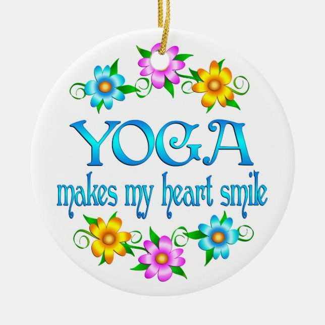 Yoga-Lächeln Keramikornament (Vorne)