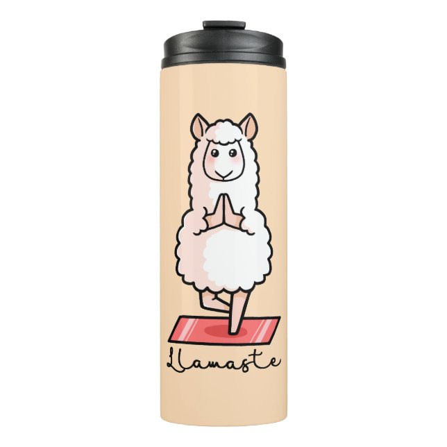 Yoga-Lama - Llamaste Thermosbecher (Vorderseite)