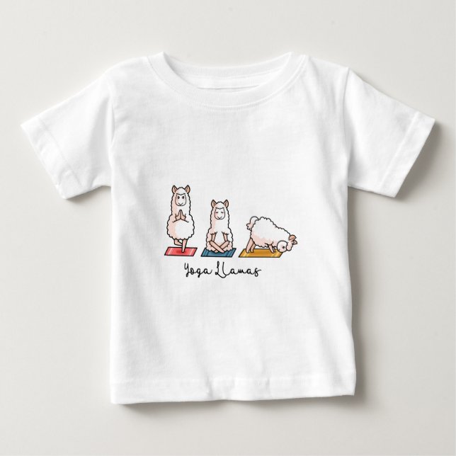 Yoga-Lamas Baby T-shirt (Vorderseite)