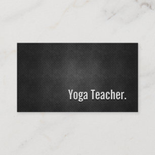 Yoga-Lehrer Cool Black Metal-Einfachheit Visitenkarte