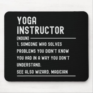 Yoga-Lehrer-Definitions-Shirts Lustiger Jobtitel Mousepad