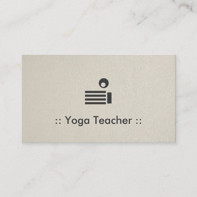 Yoga Lehrer Einfach Elegant Beruflich Visitenkarte (Vorderseite)