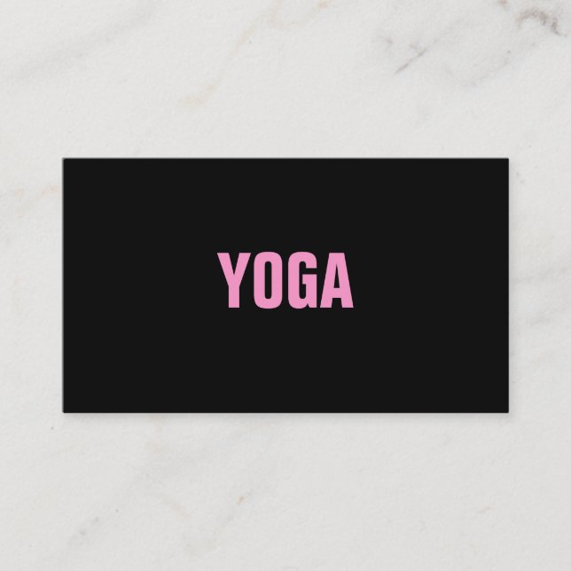 YOGA Lehrer-einfache u. schlichte Geschäfts-Karte Visitenkarte (Vorderseite)