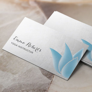 Yoga-Lehrer-eleganter blauer Lotos-heilender Visitenkarte