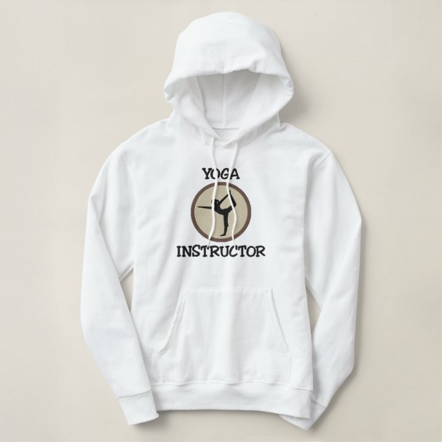 Yoga-Lehrer gesticktes Sweatshirt (Design vorne)