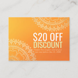 Yoga Lehrer Gold Mandala Rabatt Gutschein