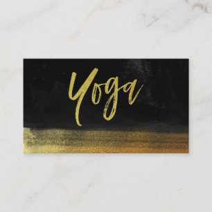 *~* Yoga Lehrer Gold und Schwarz Visitenkarte