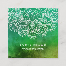 Yoga-Lehrer-Grün-Aquarell-Mandala