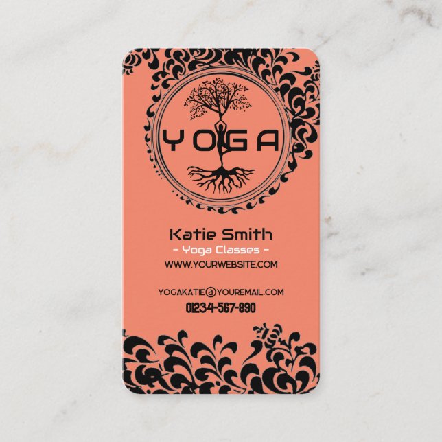 Yoga-Lehrer/Instrukteur - Visitenkarte (Vorderseite)