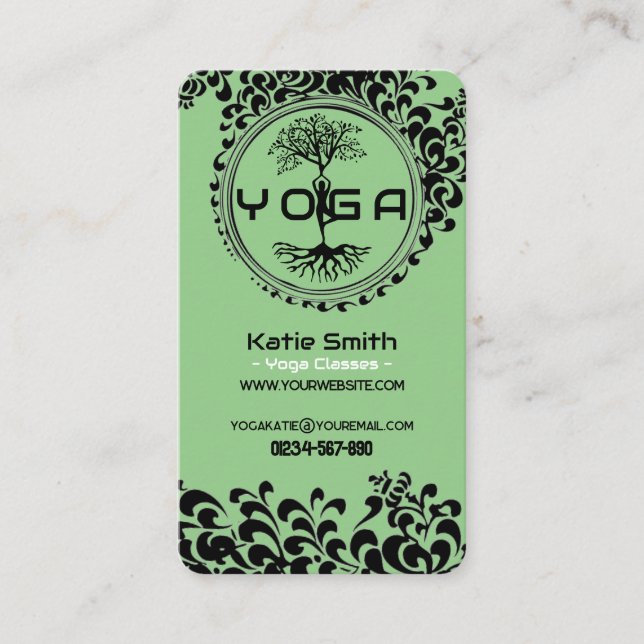 Yoga-Lehrer/Instrukteur - Visitenkarte (Vorderseite)
