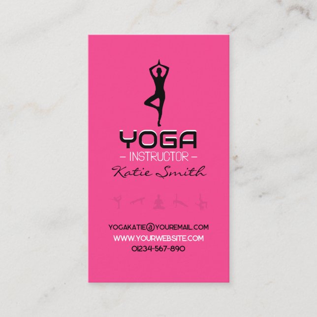 Yoga-Lehrer/Instrukteur - Visitenkarte (Vorderseite)