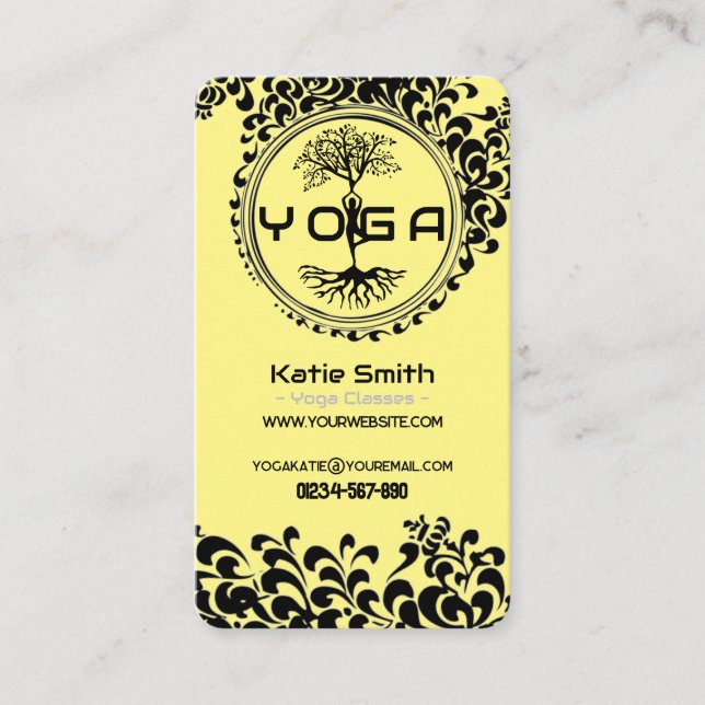 Yoga-Lehrer/Instrukteur - Visitenkarte (Vorderseite)