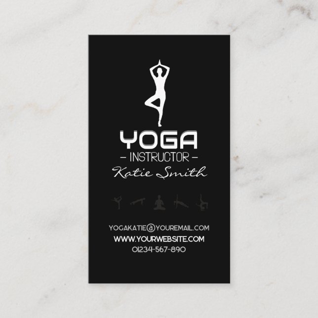 Yoga-Lehrer/Instrukteur - Visitenkarte (Vorderseite)