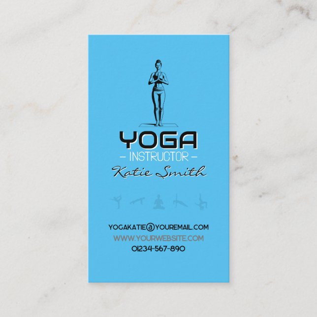 Yoga-Lehrer/Instruktor-Visitenkarte Visitenkarte (Vorderseite)