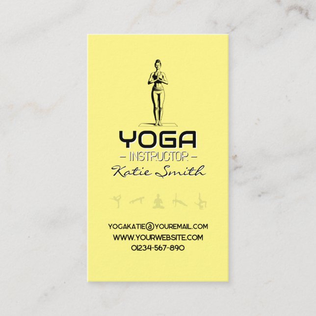Yoga-Lehrer/Instruktor-Visitenkarte Visitenkarte (Vorderseite)