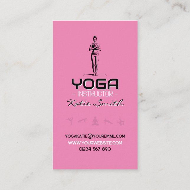 Yoga-Lehrer/Instruktor-Visitenkarte Visitenkarte (Vorderseite)