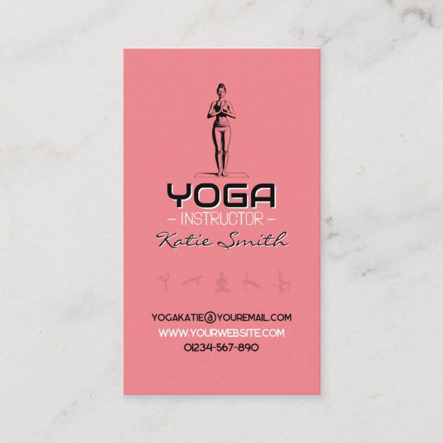 Yoga-Lehrer/Instruktor-Visitenkarte Visitenkarte (Vorderseite)
