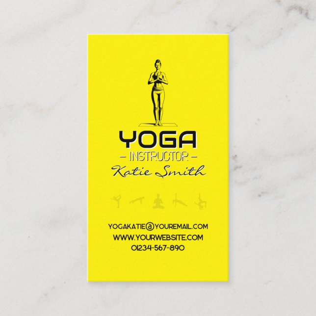 Yoga-Lehrer/Instruktor-Visitenkarte Visitenkarte (Vorderseite)
