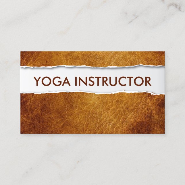 Yoga-Lehrer Kreativpapier gerippt Visitenkarte (Vorderseite)