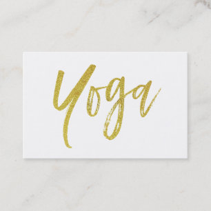 *~* Yoga-Lehrer-Lehrer-modernes weißes Gold Visitenkarte