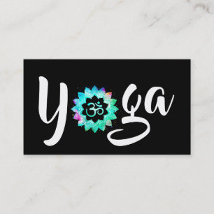 *~* Yoga-Lehrer-Lehrer OM-Om-LotosMandala Visitenkarte