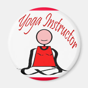 Yoga-Lehrer---Lotos-Positions-Strichmännchen Magnet