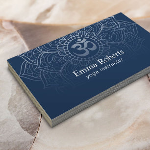 Yoga-Lehrer-Mandala OM unterzeichnen elegantes Visitenkarte