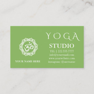Yoga-Lehrer Mandala Vintage Visitenkarte