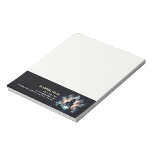 Yoga-Lehrer Meditation Pose Leuchtender Nebel Lotu Notizblock