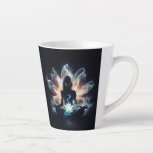 Yoga-Lehrer Meditationspose Leuchtender Nebel Lotu Milchtasse