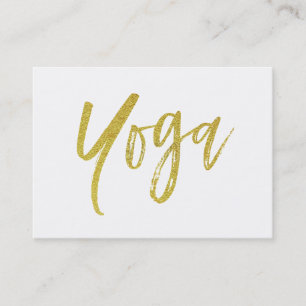 *~* Yoga Lehrer Moderne Gold Weiß Visitenkarte