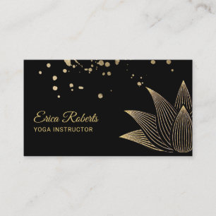 Yoga-Lehrer-moderne Goldlotos-Blume Visitenkarte