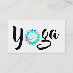 *~* Yoga Lehrer OM Om Lotus Mandala Visitenkarte