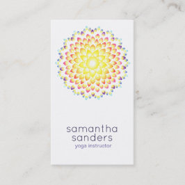 Yoga Lehrer Shining Rainbow Mandala Visitenkarte