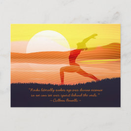 Yoga Lehrer Sun Salutation Halbmond Pose Zitate Postkarte