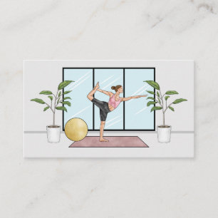 Yoga-Lehrer Tänzer-Pose Meditation Lehrer Visitenkarte