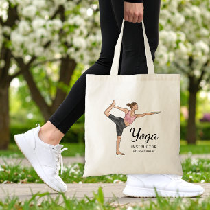 Yoga-Lehrer Tänzerpose Lehrer Benutzerdefinierter Tragetasche