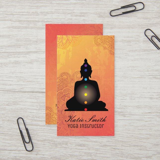 Yoga-Lehrer und Reiki VorlagenVisitenkarten Visitenkarte (Vorderseite/Rückseite Beispiel)