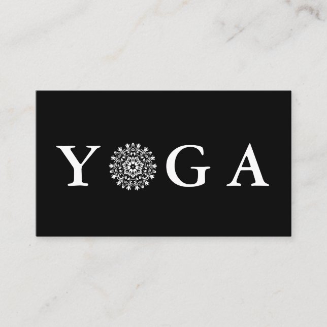 Yoga-Lehrer-Vintage Art Visitenkarte (Vorderseite)