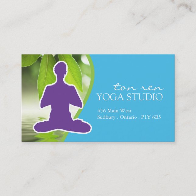 Yoga-Lehrer-Visitenkarte Visitenkarte (Vorderseite)