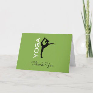 Yoga-Lehrer-Würdigung Yoga-Pose-Silhouette Dankeskarte