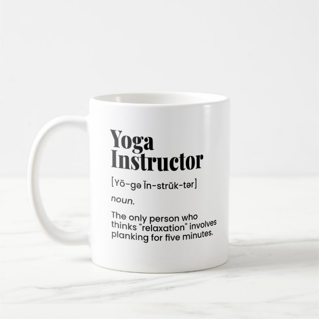Yoga-Lehrer,Yoga-Lehrer,Yoga-Klasse Kaffeetasse (Links)