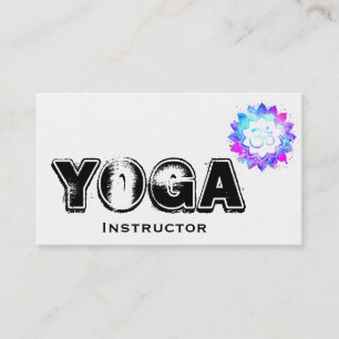 *~* Yoga Lehrerin Lehrerin OM Lotus Mandala Visitenkarte