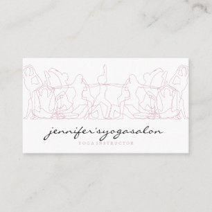 Yoga-Lehrerin Pink Visitenkarte