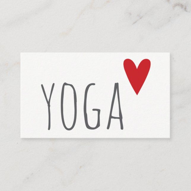 Yoga-Liebe-Geschäftskarte Visitenkarte (Vorderseite)